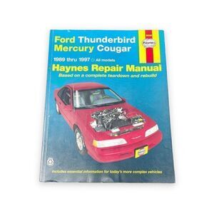 Haynes Repair Manual 36086 Ford Thunderbird Mercury Cougar 1989 1997 Used Flawed